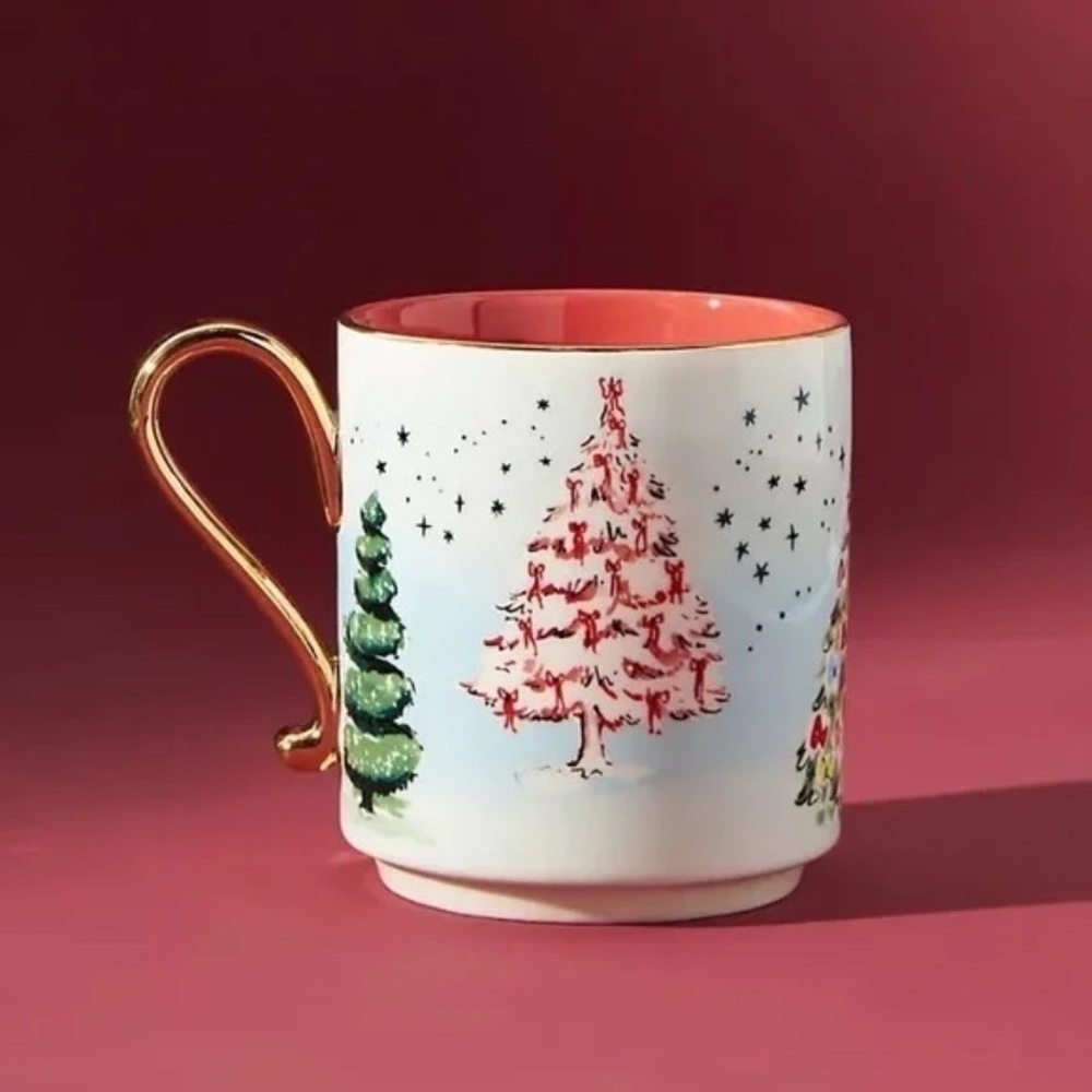 NWT Anthropologie Susannah Garrod  'Tis The Season Mug O' Christmas Tree Mug
